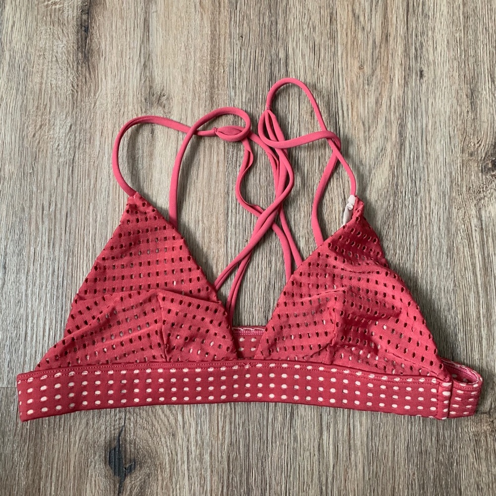 Acacia Swim Lychee Mesh Bikini Top Size L